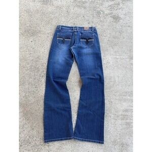 ABM Jeans Womens Size 5 Blue Bootcut‎ Stretch Denim Western Pockets Embroidered